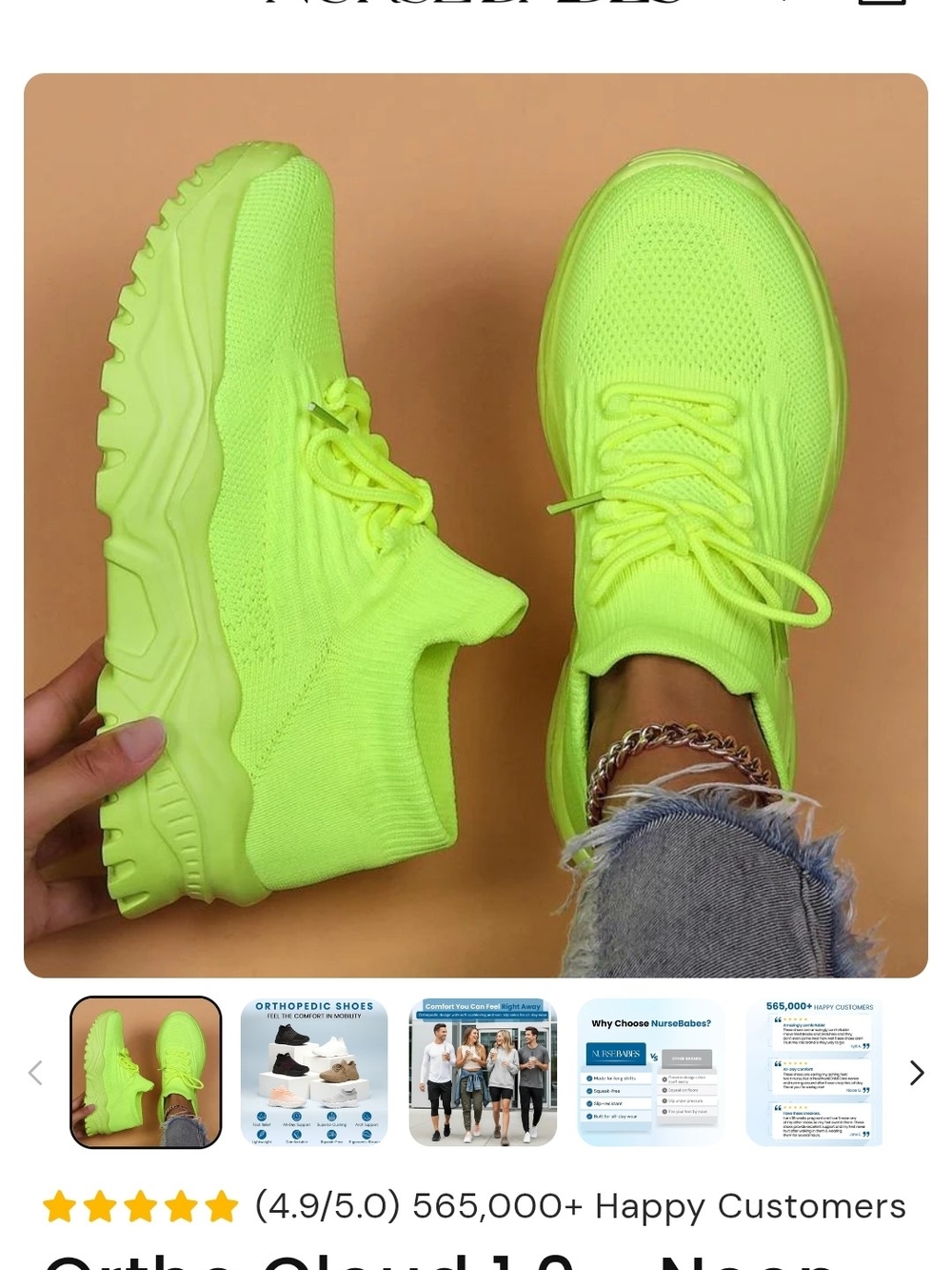 Women’s Neon Green Knit Athletic Sneakers